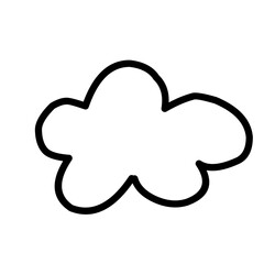 hand drawn cartoon clouds