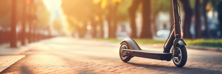 close-up to  A person Riding An Electric Scooter