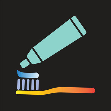 toothpaste squeezing onto toothbrush clip art preview