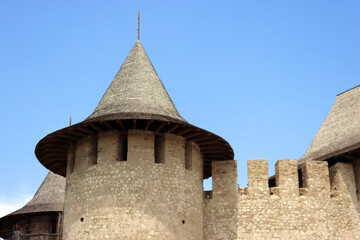 View of medieval fort in Soroca, Republic of Moldova. Fort built in 1499 by Moldavian Prince...