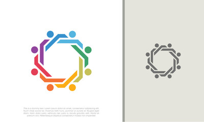 Global Community Logo Icon Elements Template. Community human Logo template vector. Community health care. Abstract Community logo	