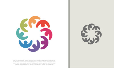 Global Community Logo Icon Elements Template. Community human Logo template vector. Community health care. Abstract Community logo	