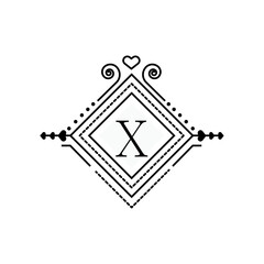 Luxury Royal Logo Alphabet X