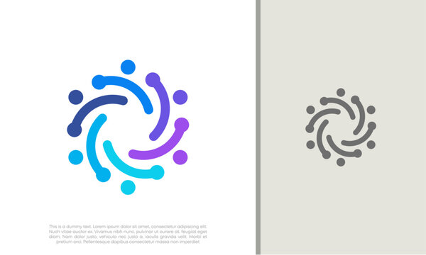 Global Community Logo Icon Elements Template. Community human Logo template vector. Community health care. Abstract Community logo	