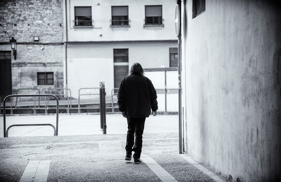 Person walking on street