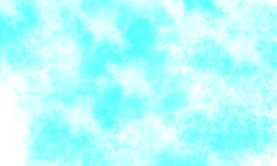 Abstract watercolor background with blue in the sky clouds. Blue sky with clouds and Abstract watercolor digital art painting for texture background. White clouds and blue sunny sky for vector art.