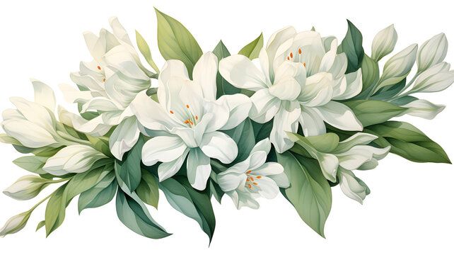 FLORES, ESTILO ACUARELA FONDO BLANCO 