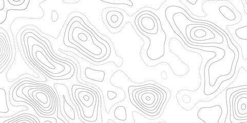 Topographic background and texture, monochrome image. 3D waves. stylized height of the topographic contour in lines and contours. The concept of a conditional geography scheme and the terrain path.