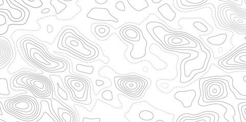Topographic background and texture, monochrome image. 3D waves. stylized height of the topographic contour in lines and contours. The concept of a conditional geography scheme and the terrain path.