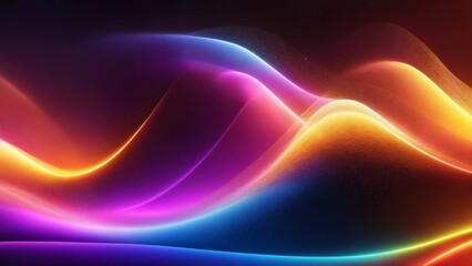 Fototapeta premium abstract background with glowing waves, magic energy and light motion lines