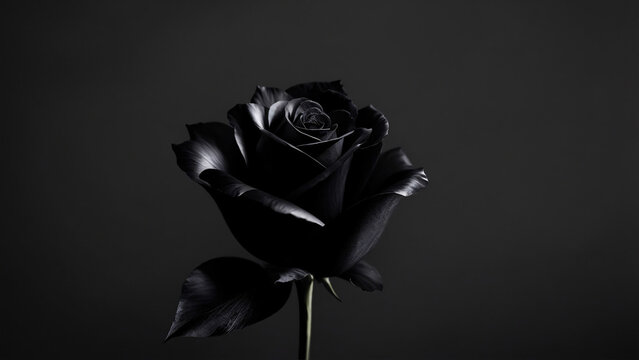 Black rose on a black background