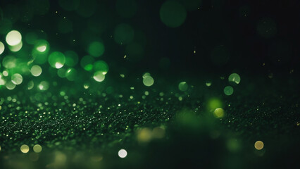 dark green bokeh abstract night background