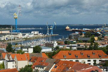 Ausblick auf Westhafen der Hansestadt Wismar