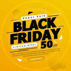 Black Friday social media banner  and background template