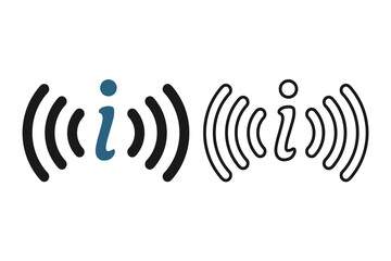 Wireless information icon. Illustration vector