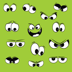 Set of Cartoon Eye Expressions