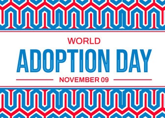 World Adoption Day Wallpaper design with traditional border style. Adoption day background design