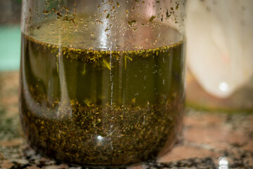 Home made cannabis oil. Some countries allow patients to make their own cannabis medicine. CBD oil is the most popular form of extraction of cannabinoids.