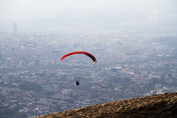 paraglider in the mountains