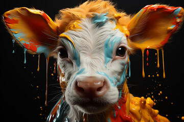 portrait of a cow 
