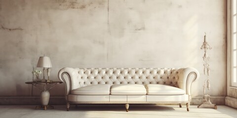 Fototapeta na wymiar The modern living room interior has a sofa with white wall background.