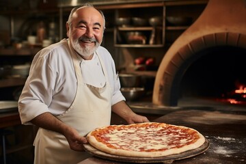 Traditional pizza maker Generative AI