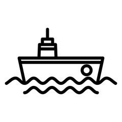 ferry boad icon on transparent background