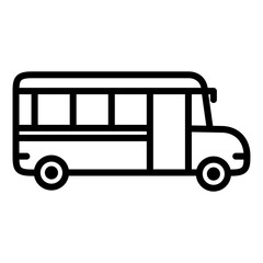 bus icon on transparent background