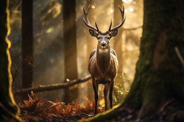 Deer in the wild,  wildlife photography