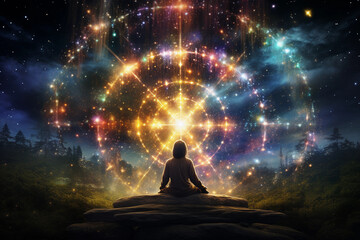 cosmic rebirth, life creation through deep meditation and chakras