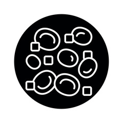 Blood glucose line icon. Isolated vector element.