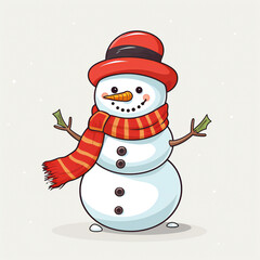 snowman with hat, generative ai