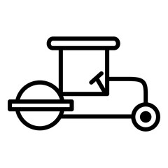 tandem roller icon on transparent background