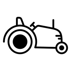 tractor icon on transparent background