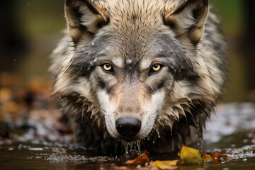 Wolf, editorial magazine cover, wildlife photography