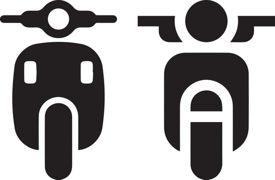 scooty silhouette vector art illustration. Stylish Scooty Bike Vector design. scooter on white background. scooty bike vector silhouette