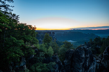 S&auml;chsische Schweiz im Nebel