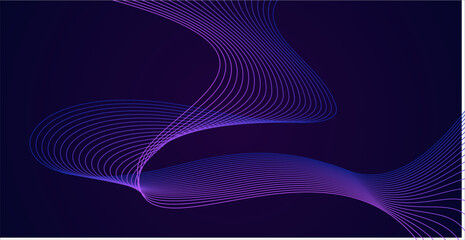 Flowing dark blue curve shape with soft gradient vector abstract background, relaxing and tranquil art, can illustrate health medical or sound of music.