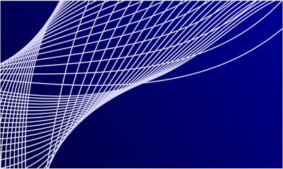 Abstract light speed movement effect, blue and white light trail. Vector illustration