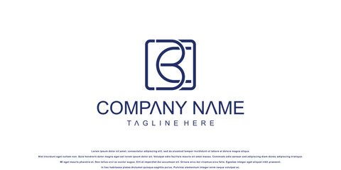 Simple letter B and C logo design with combination concept| premium vector