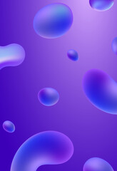 Abstract background with waves, Purple background, 3d rendered illustration of bacteria