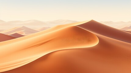  a desert landscape with a few hills and sand dunes in the distance.  generative ai