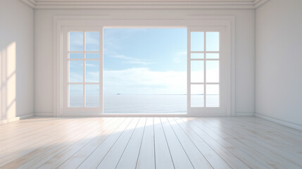 empty room with wooden floor