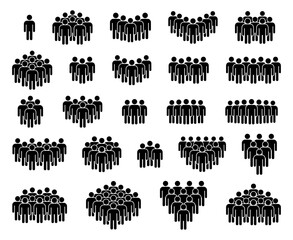 Zestaw ikon ludzi. Symbol tłumu. © robert6666