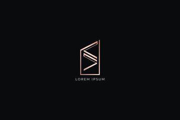 S letter modern line style abstract fashion brand luxury style design modern style creative golden wordmark design typography illustration, sv wordmark, s lettering logo