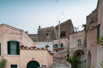 Beautiful view of the famous ancient city of Matera in Italy