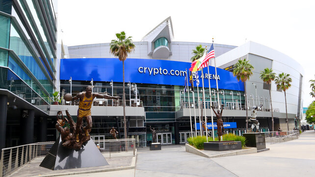 Los Angeles, California: crypto.com Arena (known as Staples Center), indoor Sports and entertainment center in Downtown Los Angeles