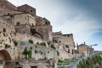 Fototapeta na wymiar Historic city of Matera, known all over the world for the historic Sassi di Matera in Italy