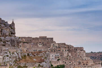 Beautiful view of the famous ancient city of Matera in Italy