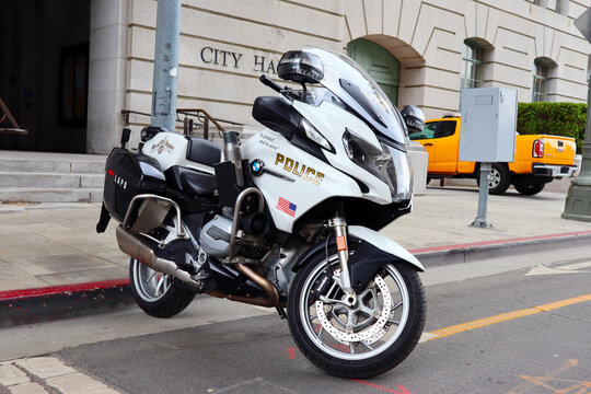 Los Angeles, California: LAPD Los Angeles Police Department BMW R1200RT Motorcycle